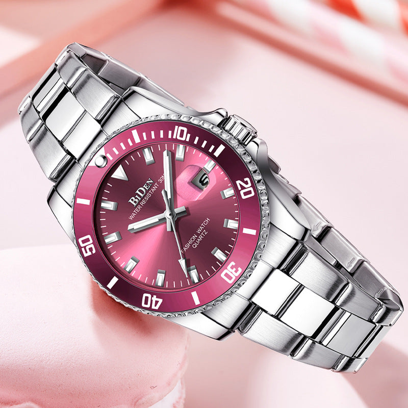 BIDEN Women's Purple Dial Quartz Watch | Aladinae