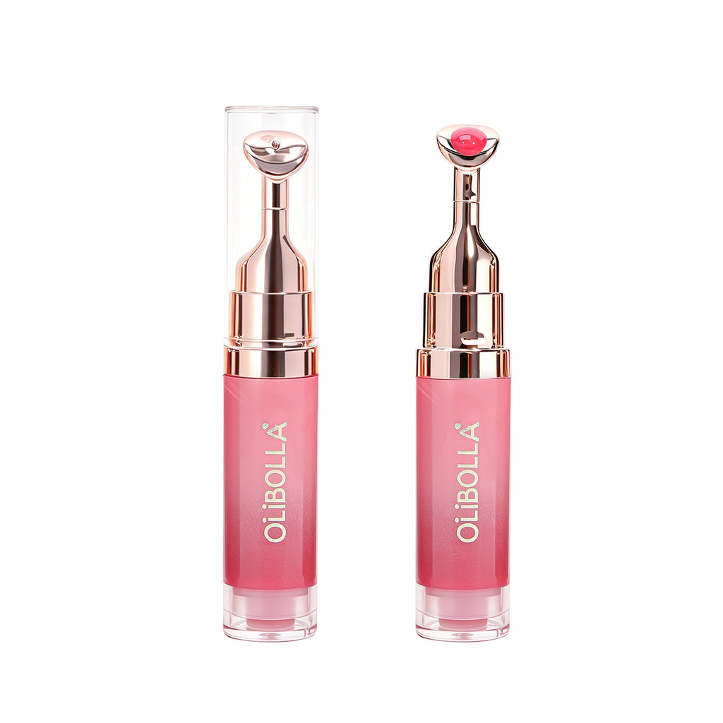 OLIBOLLA Metal Massage Head Mirror Lip Gloss Essence Moisturizes, Plumps, Reduces Lip Lines - Popular Makeup Product