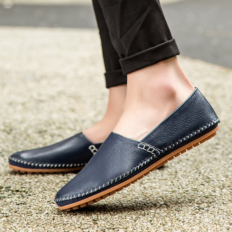 Men's Genuine Cowhide Slip-On Loafers – Large | Aladinae