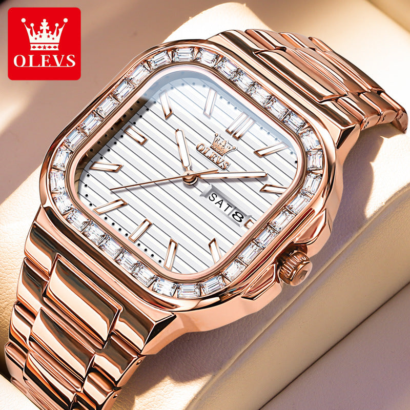 Men's Oris-Style Quartz Watch – Steel Band | Aladinae