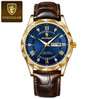 Men's Dual Calendar Luminous Quartz Watch - Waterproof