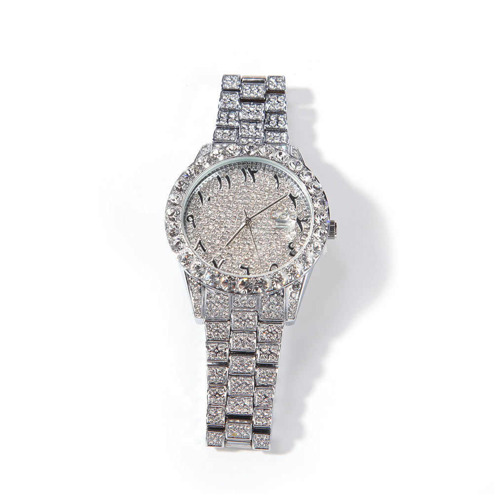 Unisex Two-Tone Large Dial Watch - Calendar, Waterproof