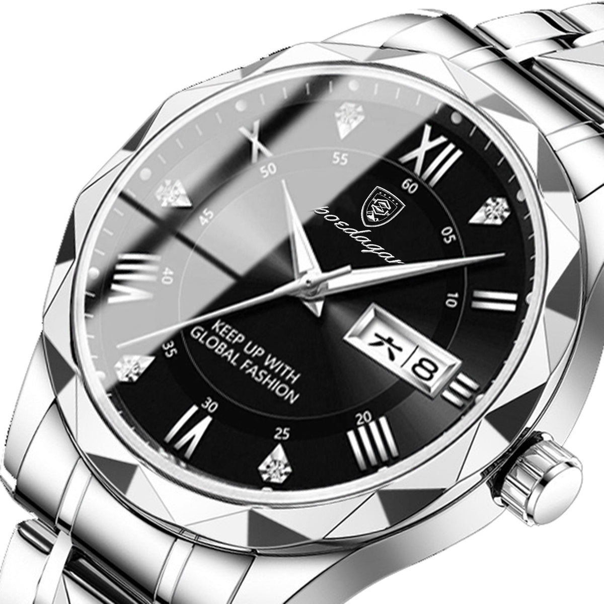 Men's Dual Calendar Luminous Quartz Watch - Waterproof