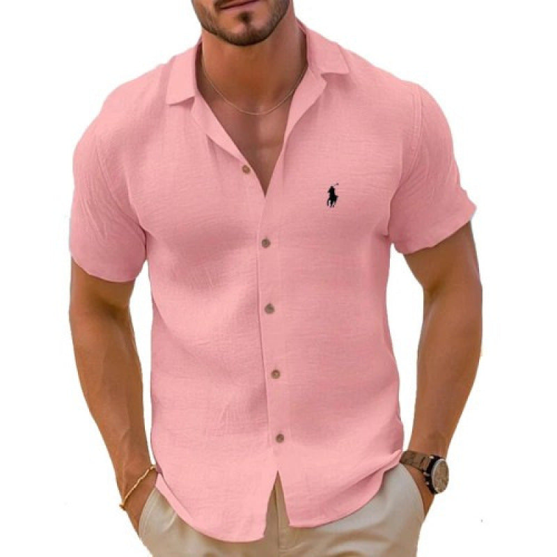 Men's Black & White Striped Hawaiian Shirt | Aladinae