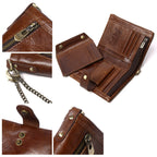 Men's RFID Anti-Theft Genuine Leather Coin Wallet | Aladinae