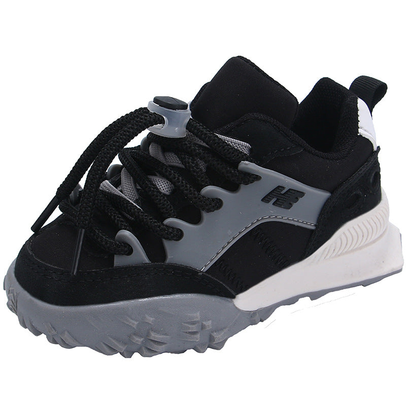 Children's sports shoes, boys' shoes, 2021 new style shoes, popular dad shoes, medium and large children's single shoes, breathable casual shoes