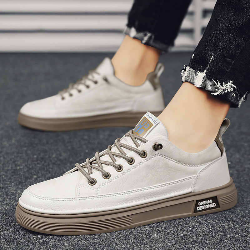 Men's Beige Slip-On Leather Casual Shoes | Aladinae