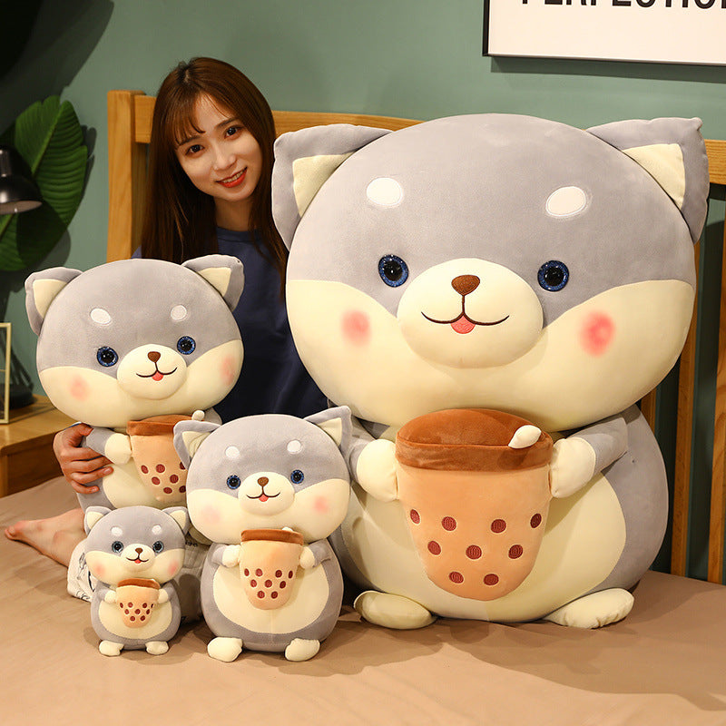 New Arrival Milk Tea Dog Plush Toy Large Doll Ragdoll Girls Children Gifts Cute Wholesale