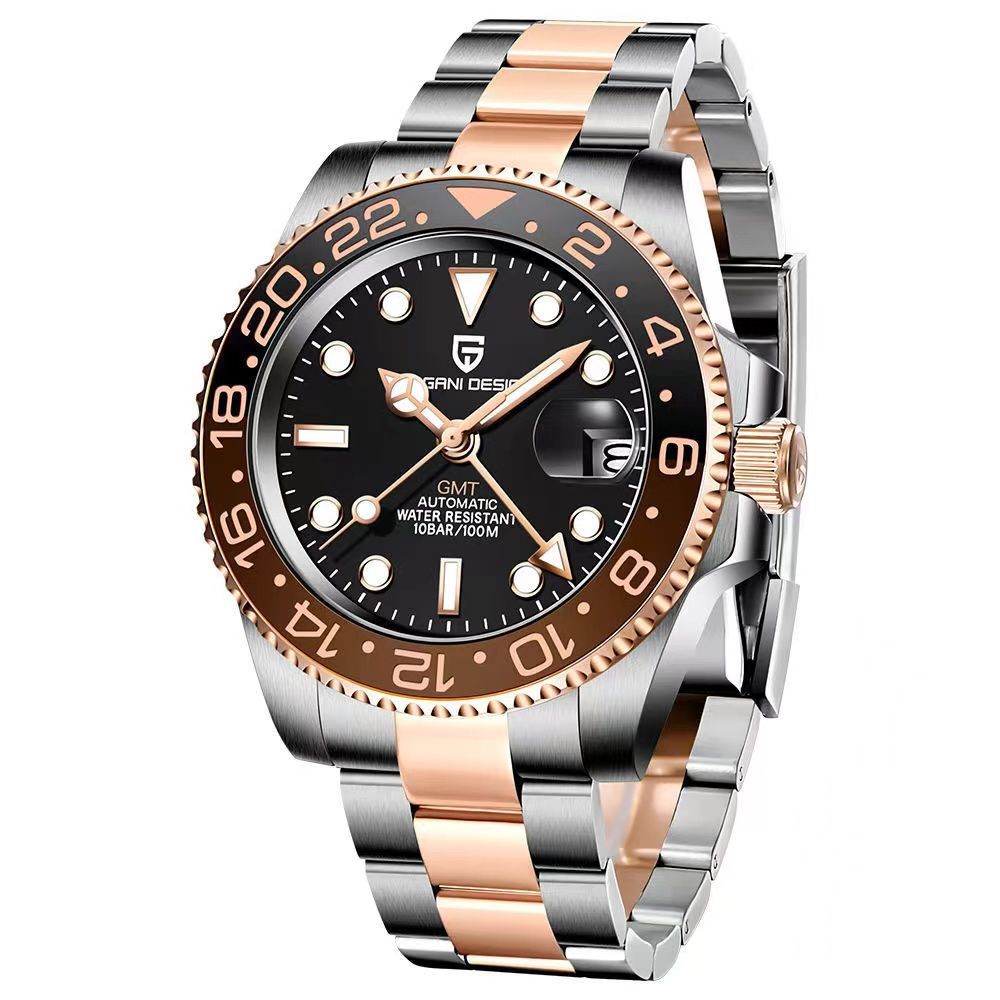 Rolex Cola bezel GMT-Master automatic mechanical watch for men, Inter Milan CLEANVS, sapphire crystal.