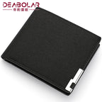 Men's Blue Canvas Wallet - Slim, Bi-Fold