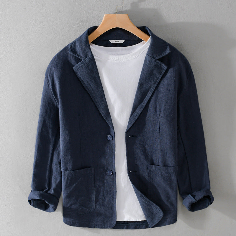 Men's Striped Linen Casual Blazer – Retro | Aladinae