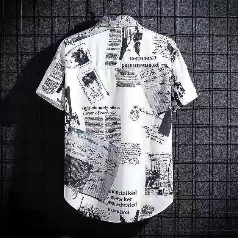 Unisex Cuban Collar Floral Print Shirt – Retro | Aladinae