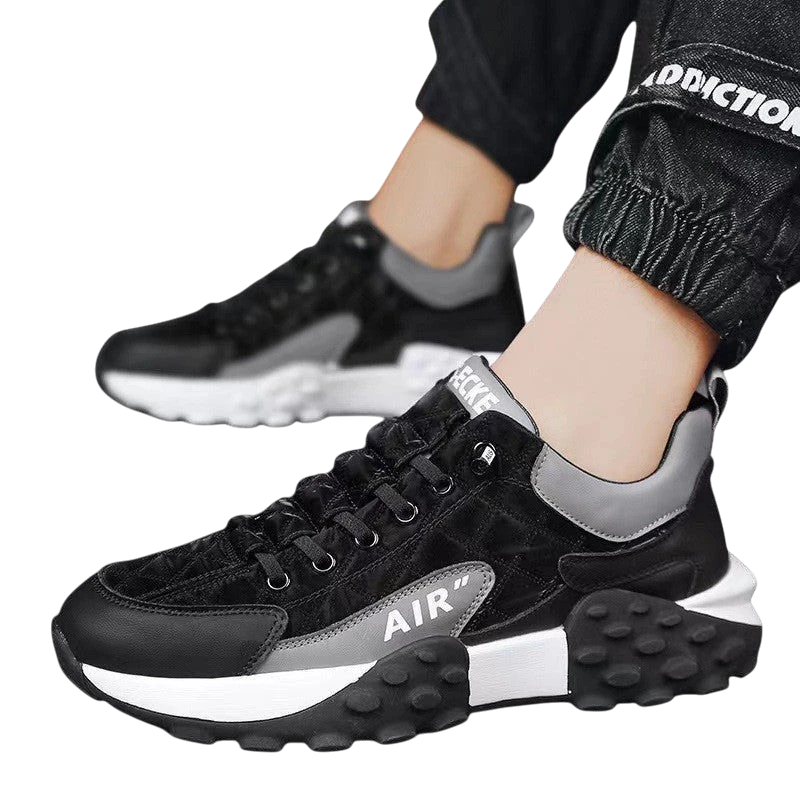 Men's Khaki Thick Sole Casual Sneakers | Aladinae