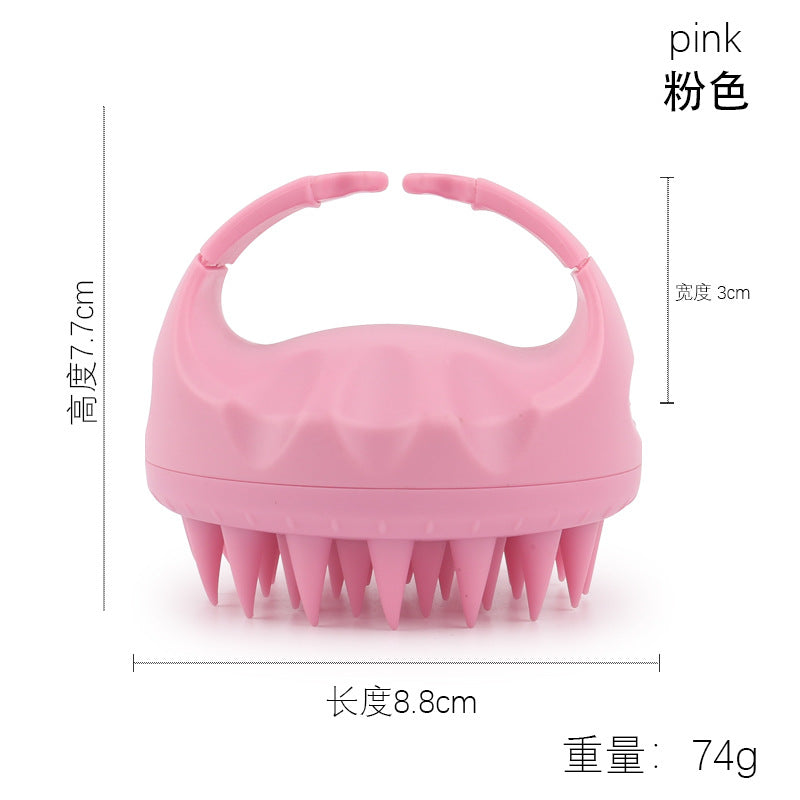 Factory direct sales of silicone shampoo brush, multi-functional massage brush, wet and dry shampoo comb, shower massage shampoo brush.