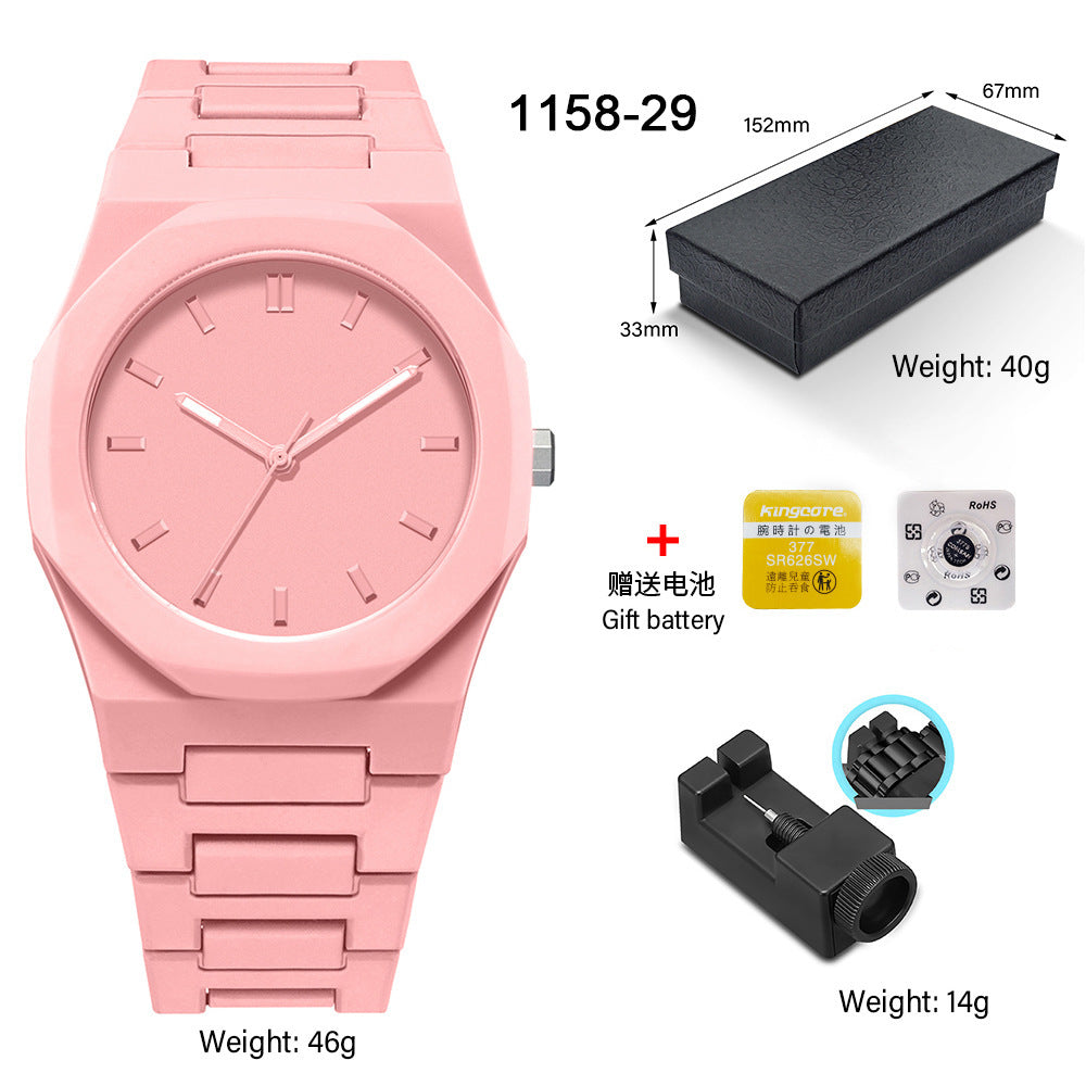 SHUAIKE new personality fashion large dial women's watch candy color trend fashion watch decorative color watch