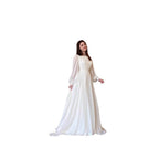 2026 Spring Fashion Court Style French White Double-Layer Chiffon Full Skirt Princess Fairy Dress