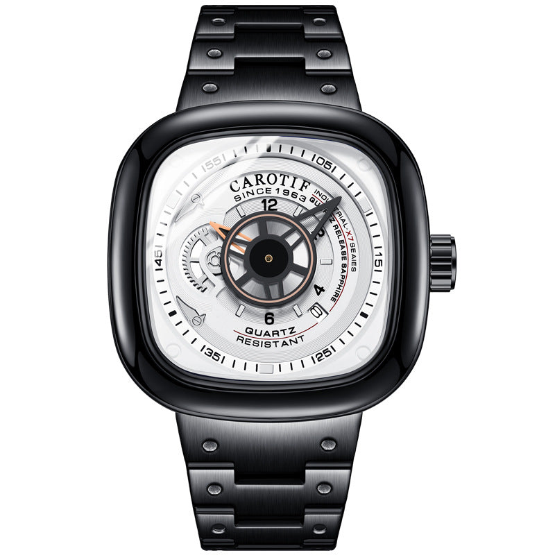 Carrotif Tik Tok watch quartz watch men's watch square dial fashion watch waterproof watch calendar student watch