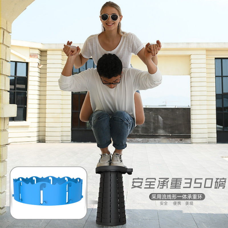 First-hand source of outdoor folding telescopic stool camping fishing portable plastic stool vibrato seagull S leisure adjustable