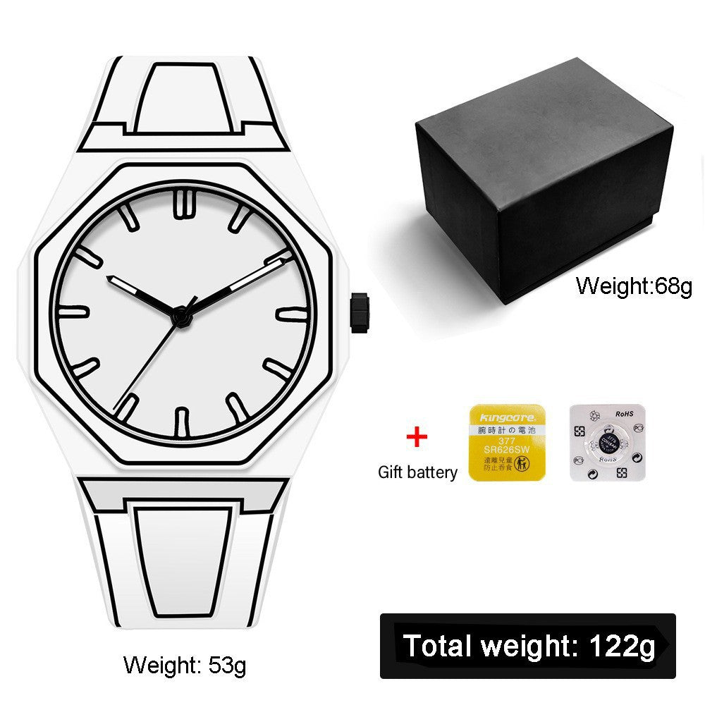 SHUAIKE new personality fashion large dial women's watch candy color trend fashion watch decorative color watch