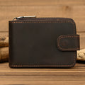 Genuine Leather Zipper Wallet – Large Capacity | Aladinae