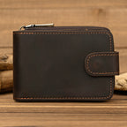 Genuine Leather Zipper Wallet – Large Capacity | Aladinae