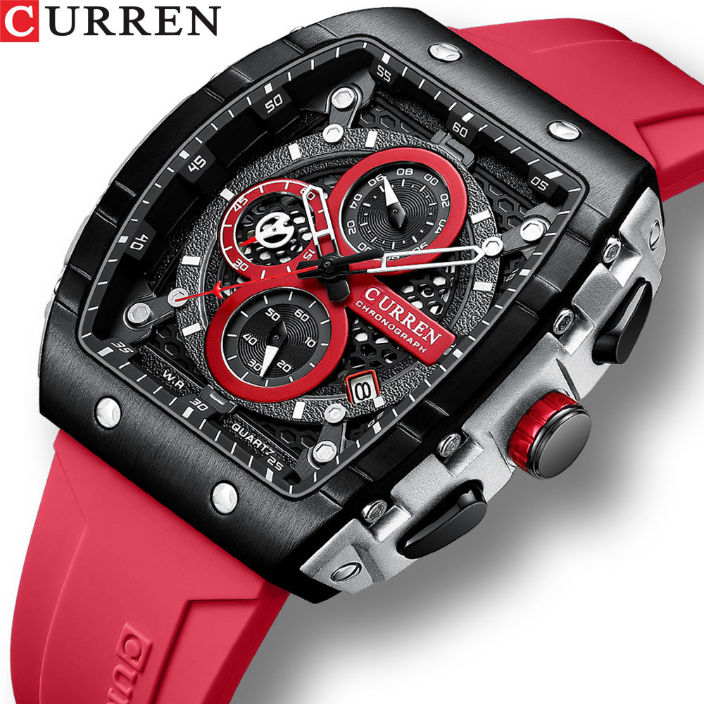 Men's Multi-Hand Quartz Watch - Sports Style