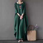 2025 Spring/Summer New Arrival Amazon AliExpress Wish Literary Loose Plus Size Cotton Linen Long Dress