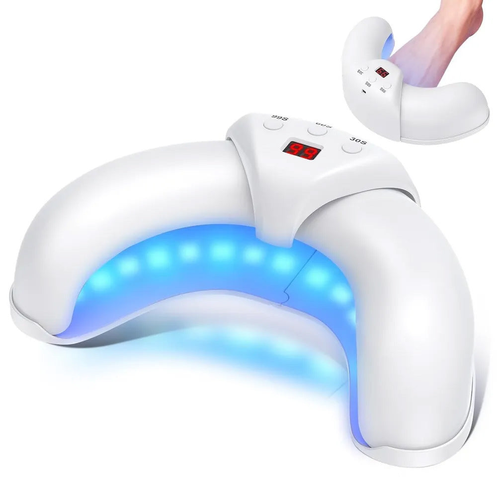 Cross-border hot-selling folding nail art light therapy machine quick-drying U-shaped LED portable nail polish baking lamp wholesale
