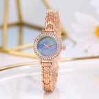 Women's Gold Small Dial Watch - Mother-of-Pearl