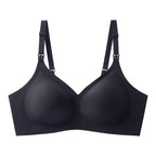 Amazon cross-border lingerie, European and American style, jelly-like, wire-free, comfortable, anti-sagging, plus-size nursing bra with padding.