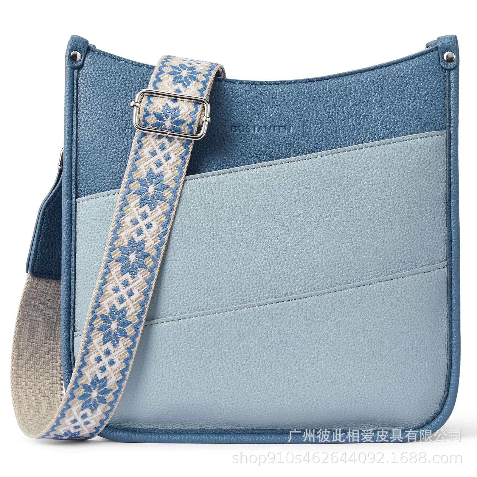 Amazon European and American retro solid color matching shoulder bag messenger bag webbing messenger bag shoulder strap large capacity multifunctional