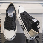 Men's Blue Canvas Skateboard Shoes – Low Top | Aladinae