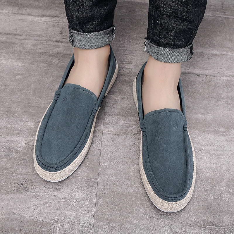 Men's Shoes Spring and Summer Men's Casual Pumps Canvas Shoes Men's Slip-on Lofter Handmade Old Beijing Cloth Shoes Soft Bottom
