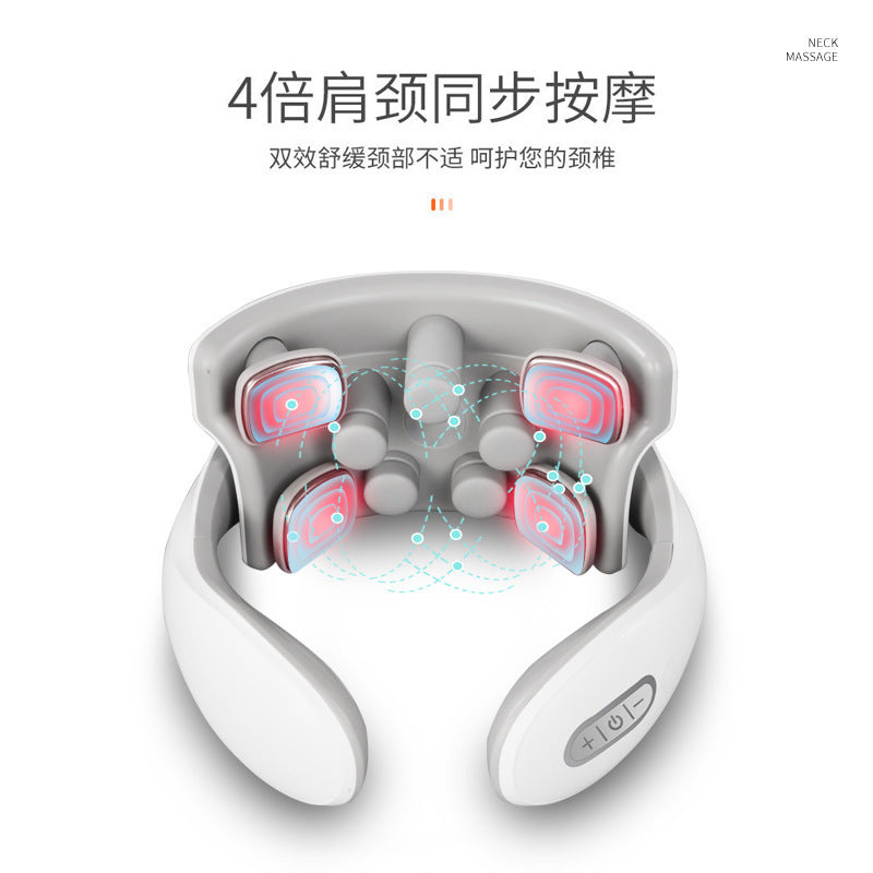 New portable multi-functional neck massager, neck massager, neck protector, heat therapy, vibration neck massager