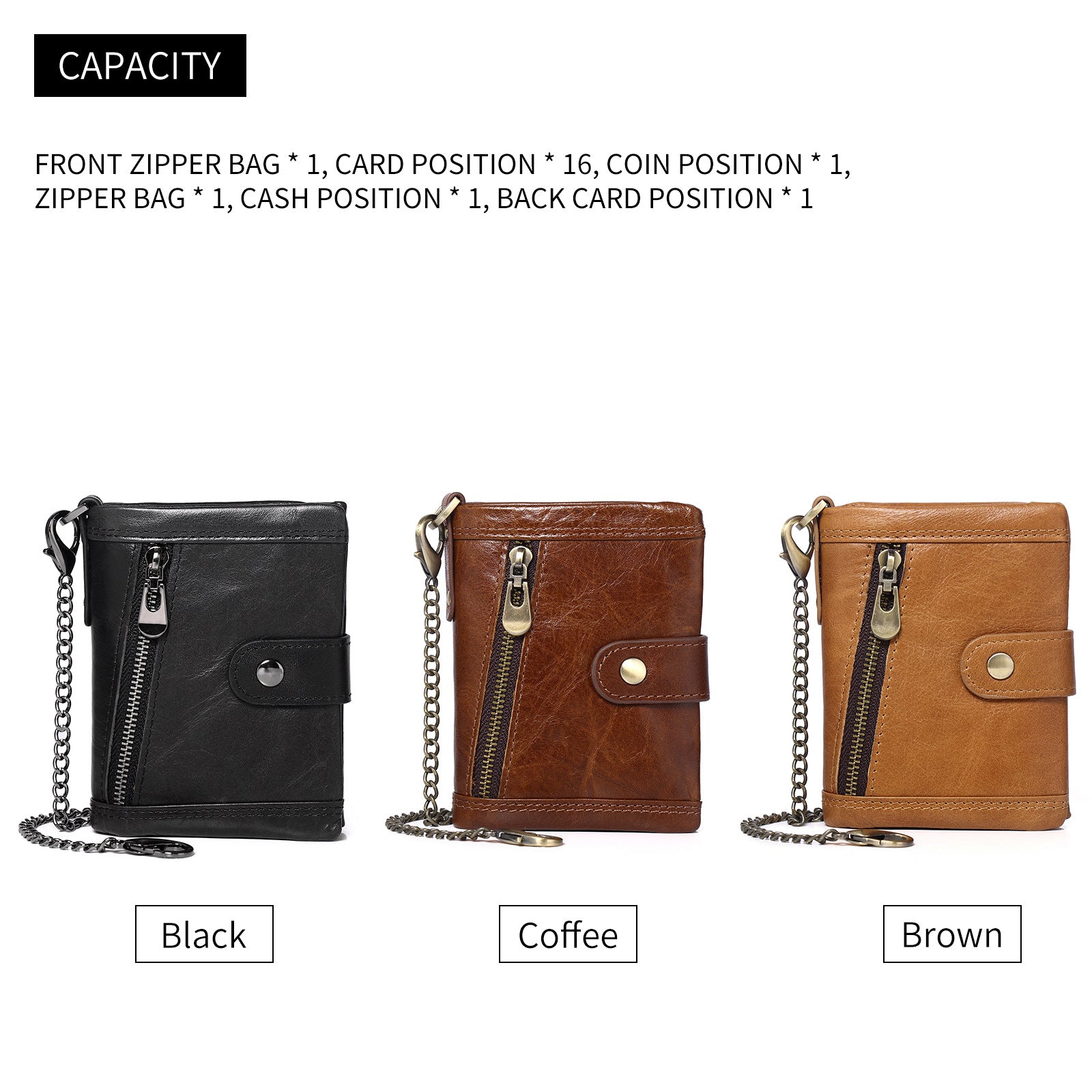 Men's RFID Anti-Theft Genuine Leather Coin Wallet | Aladinae