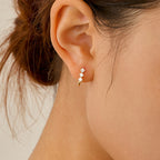 Banyan Tree S925 Sterling Silver Simple 14K Gold Plated Comet Diamond Earrings for Women, Cross-border Ins Fashionable Versatile Earrings