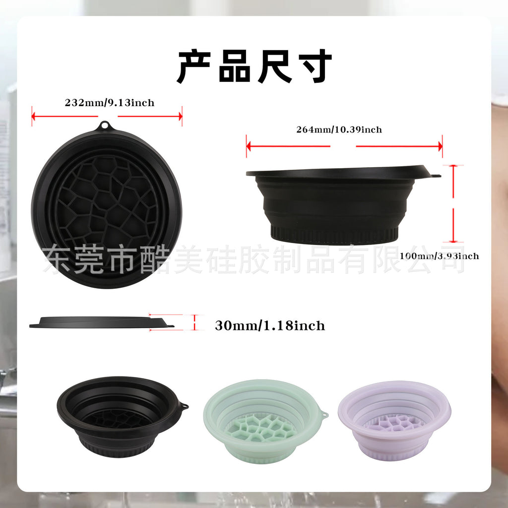 Silicone foldable ice compress basin facial ice compress beauty device ice facial folding washbasin