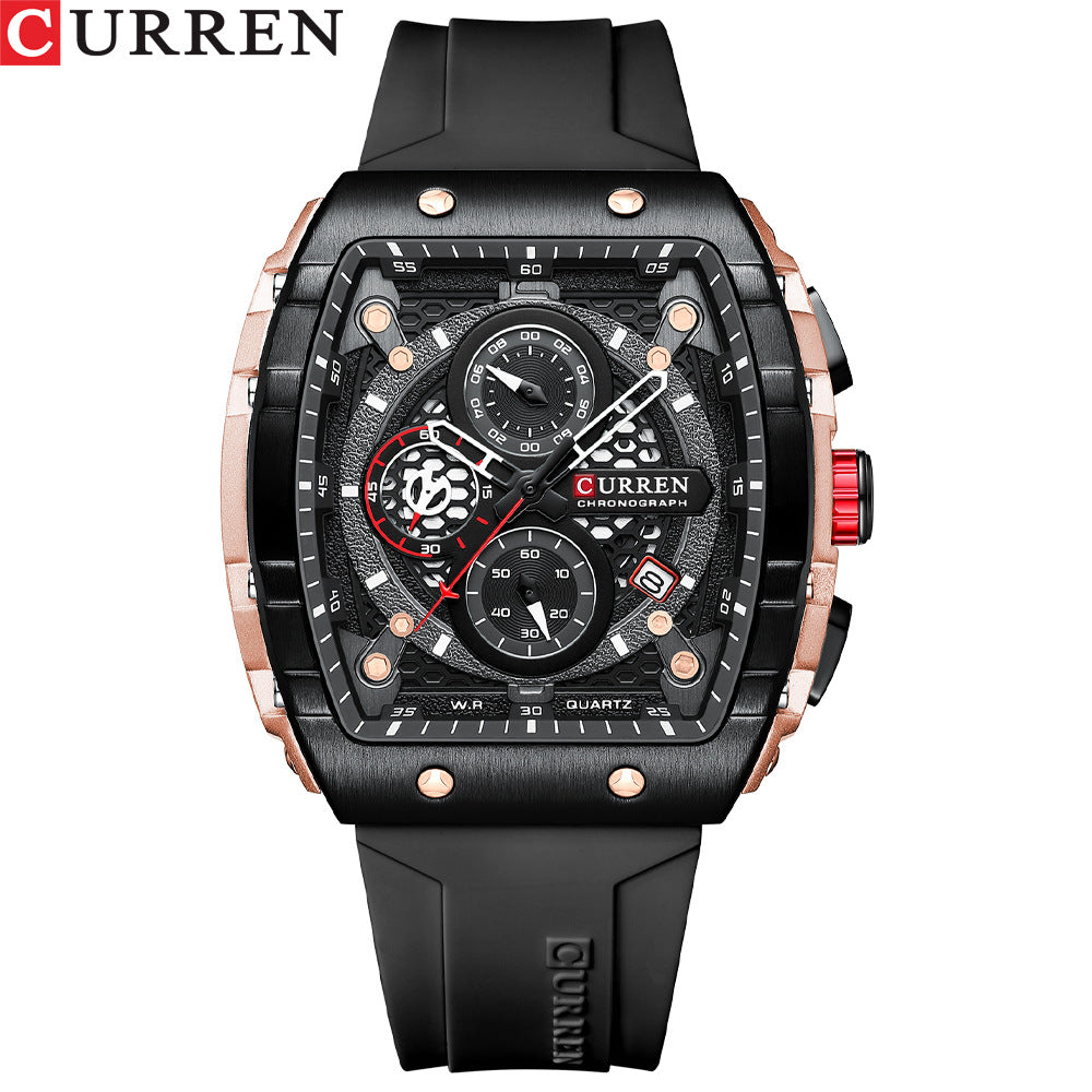Men's Multi-Hand Quartz Watch - Sports Style