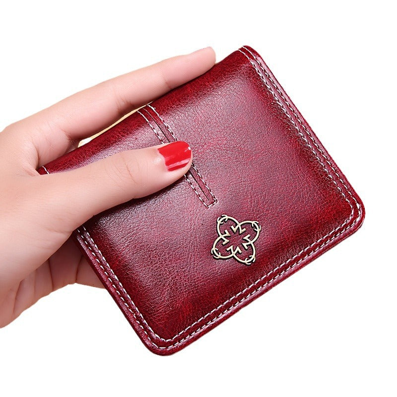 Women's Short Retro Coin Purse Wallet | Aladinae