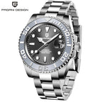 Men's White Automatic Mechanical Watch - Waterproof 100m