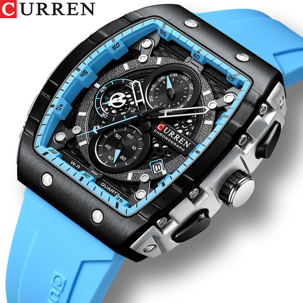 Men's Multi-Hand Quartz Watch - Sports Style
