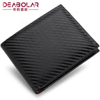 Men's Black Horizontal Wallet - Zipper, PU Leather