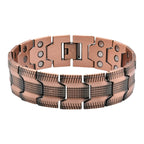 Amazon Hot Selling European and American Cross-Border Twill Antique Red Copper Men's Bracelet, Three Rows of Magnets Bracelet Wholesale