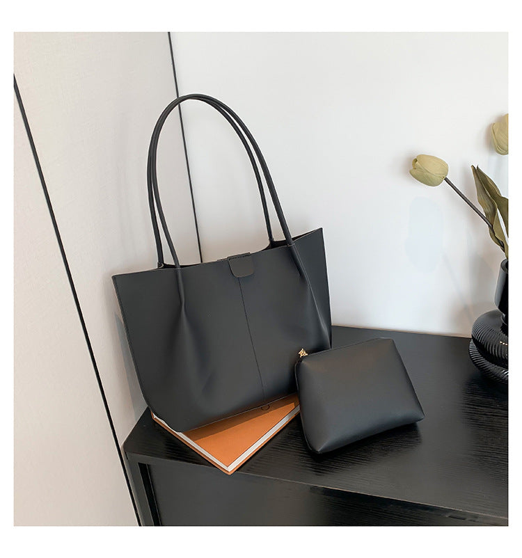 Large capacity hand-held mother-and-child tote bag for women 2024 new fashion shoulder bag cross-border foreign trade commuter bag