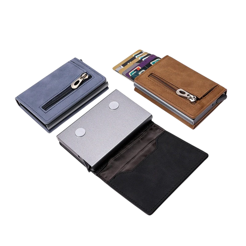 RFID Blocking Card Holder – PU Leather Wallet | Aladinae