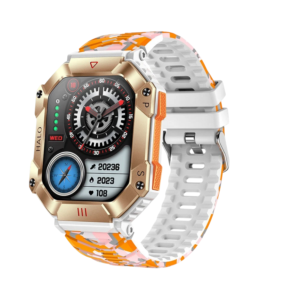 Foreign trade wholesale outdoor three-proof KR80 compass altitude barometer Bluetooth music phone men's smart watch
