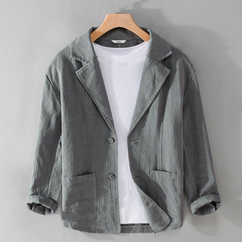 Men's Striped Linen Casual Blazer – Retro | Aladinae