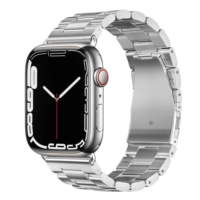 Silver Stainless Steel Watch Strap - Compatible with Apple Watch